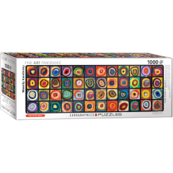 Puzzle Eurographics Panoramique : Étude de couleurs de Wassily Kandinsky - 1000 Pièces
