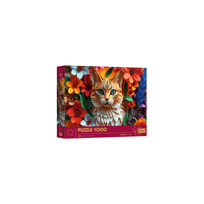 Puzzle Trefl : Paper Art : Chat - 1000 Pièces