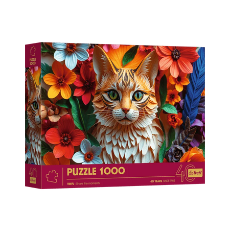 Puzzle Trefl : Paper Art : Chat - 1000 Pièces