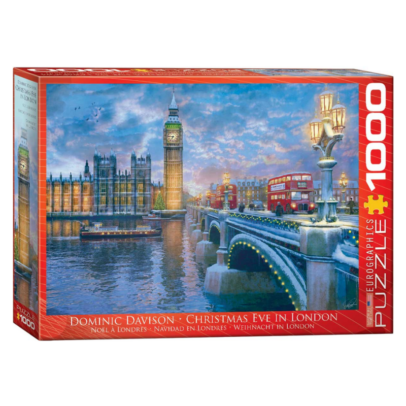 Puzzle Eurographics - Dominic Davison : Christmas Eve in London - 1000 Pièces