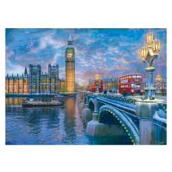 Puzzle Eurographics - Dominic Davison : Christmas Eve in London - 1000 Pièces