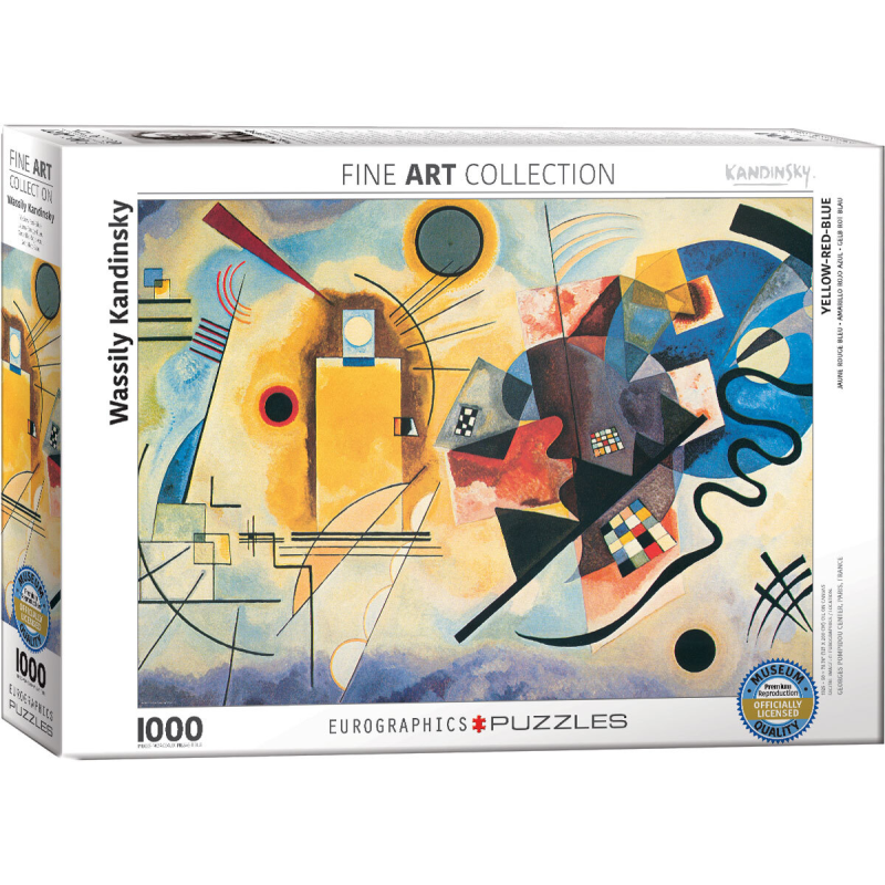 Puzzle Eurographics Fine Art - Kandinsky : Yellow Red Blue - 1000 Pièces