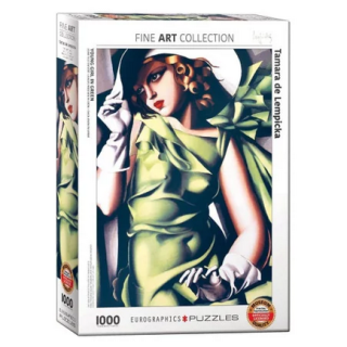 Puzzle Eurographics Fine Art - Tamara de Lempicka : Jeune fille en vert - 1000 Pièces
