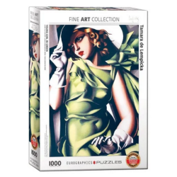 Puzzle Eurographics Fine Art - Tamara de Lempicka : Jeune fille en vert - 1000 Pièces