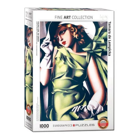 Puzzle Eurographics Fine Art - Tamara de Lempicka : Jeune fille en vert - 1000 Pièces