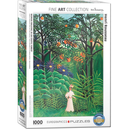 Puzzle Eurographics Fine Art - Henri Rousseau : Femme dans une forêt exotique - 1000 Pièces