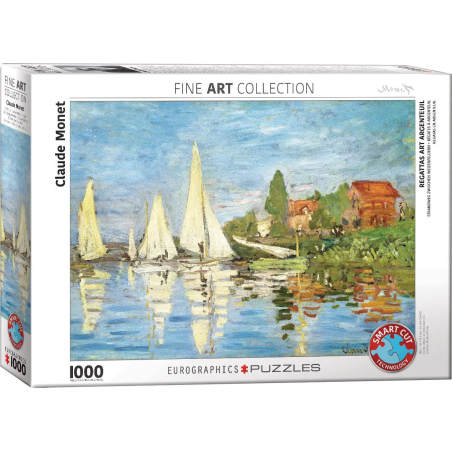 Puzzle Eurographics Fine Art - Claude Monet : Régates Argenteuil - 1000 Pièces