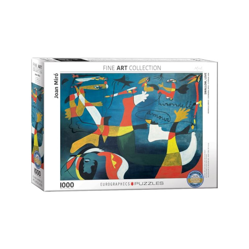 Puzzle Eurographics Fine Art - Joan Miro : Swallow Love - 1000 Pièces