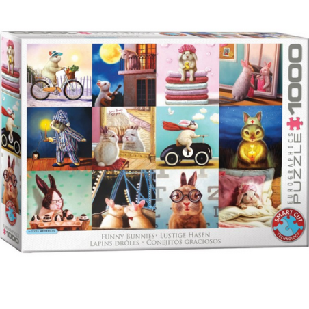 Puzzle Eurographics -  Drôles de Lapins - 1000 Pièces