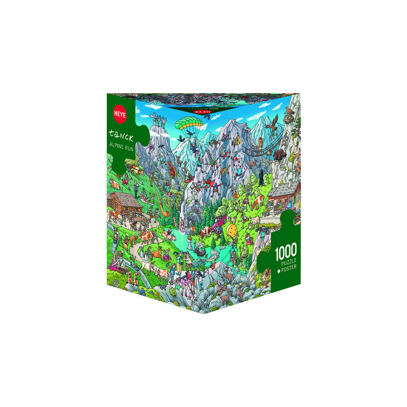 Puzzle - Boite triangulaire - Tanck : Alpine Fun – 1000 Pièces