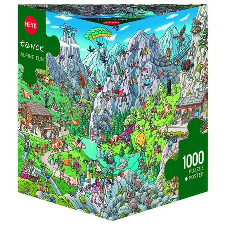 Puzzle - Boite triangulaire - Tanck : Alpine Fun – 1000 Pièces