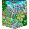 Puzzle - Boite triangulaire - Tanck : Alpine Fun – 1000 Pièces