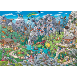 Puzzle - Boite triangulaire - Tanck : Alpine Fun – 1000 Pièces