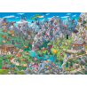 Puzzle - Boite triangulaire - Tanck : Alpine Fun – 1000 Pièces