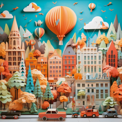 Puzzle Heye - Paper Like : Townscape – 1000 Pièces