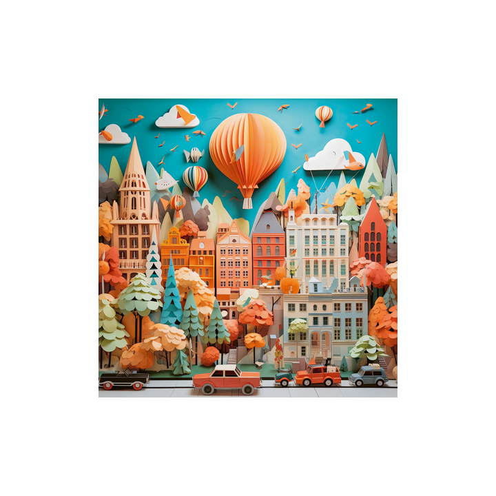 Puzzle Heye - Paper Like : Townscape – 1000 Pièces