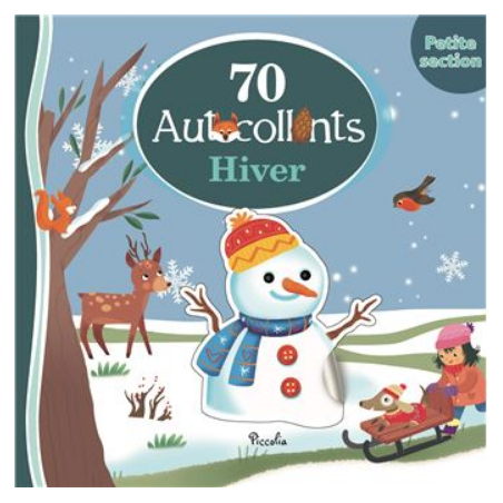 Livre autocollants - 70 autocollants - Hiver