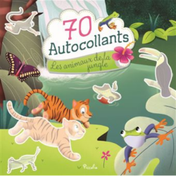 Livre autocollants - 70 autocollants - Les animaux de la jungle