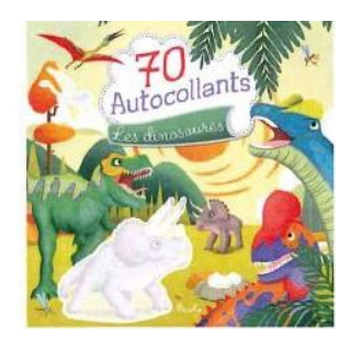 Livre autocollants - 70 autocollants - Les dinosaures