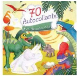 Livre autocollants - 70 autocollants - Les dinosaures