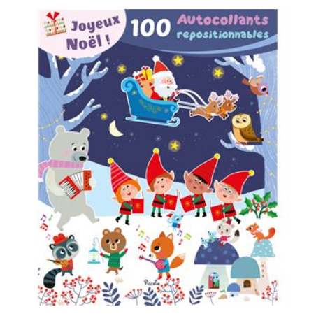 Livre autocollants - 100 autocollants repositionnables - Joyeux Noel
