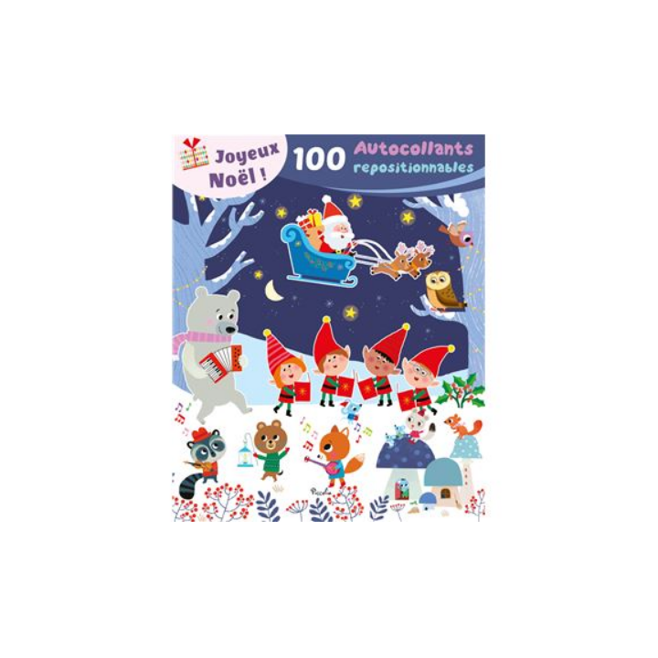 Livre autocollants - 100 autocollants repositionnables - Joyeux Noel