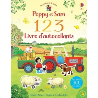 Livre autocollant - Poppy et Sam - 1 2 3 Livre d'autocollants