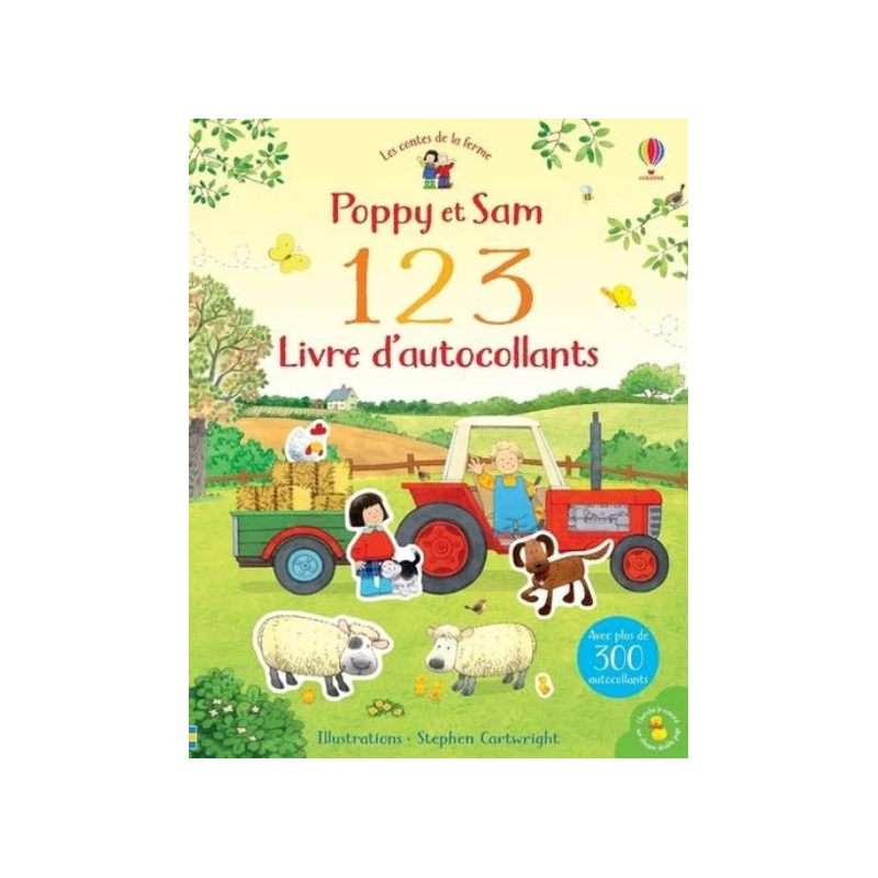 Livre autocollant - Poppy et Sam - 1 2 3 Livre d'autocollants
