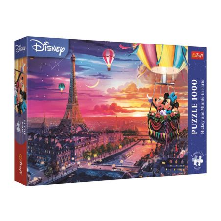 Puzzle Trefl - Disney :  Mickey et Minnie à Paris – 1000 pièces