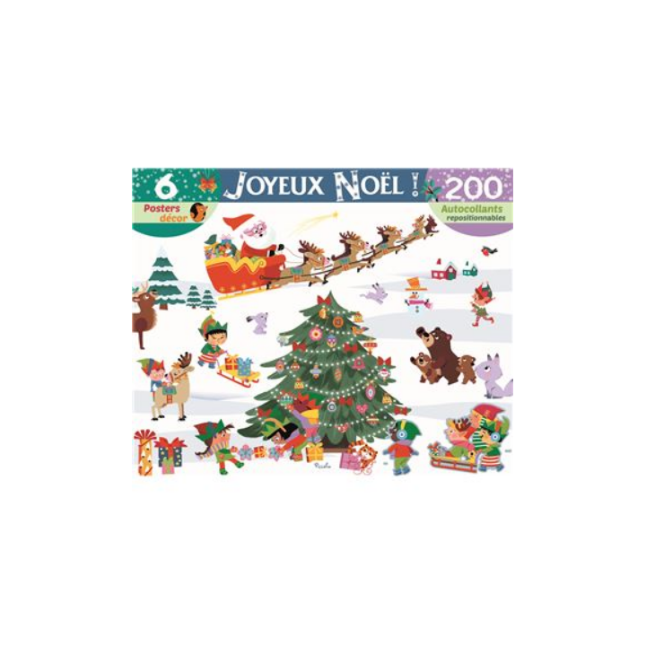 Livre d'autocollants - Joyeux Noel 200 autocollants