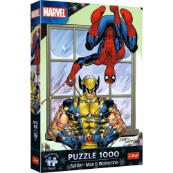 Puzzle Trefl - Spider Man et Wolverine à Noël – 1000 pièces