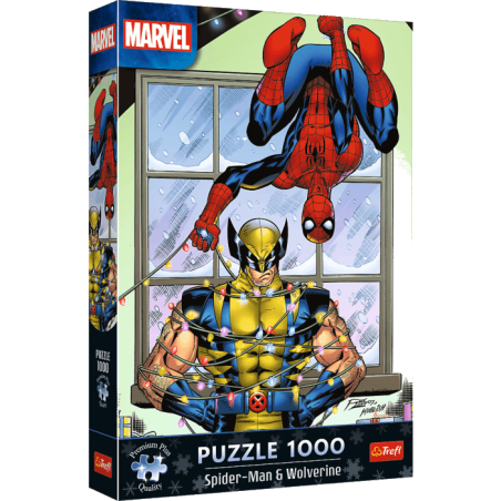 Puzzle Trefl - Spider Man et Wolverine à Noël – 1000 pièces