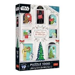 Puzzle Trefl - Star Wars : Que la force de Noël soit avec toi – 1000 pièces