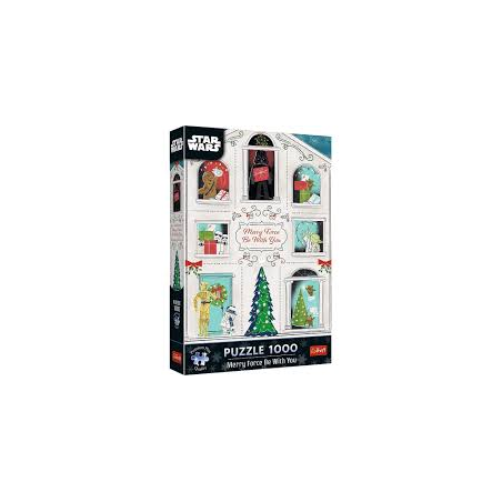 Puzzle Trefl - Star Wars : Que la force de Noël soit avec toi – 1000 pièces