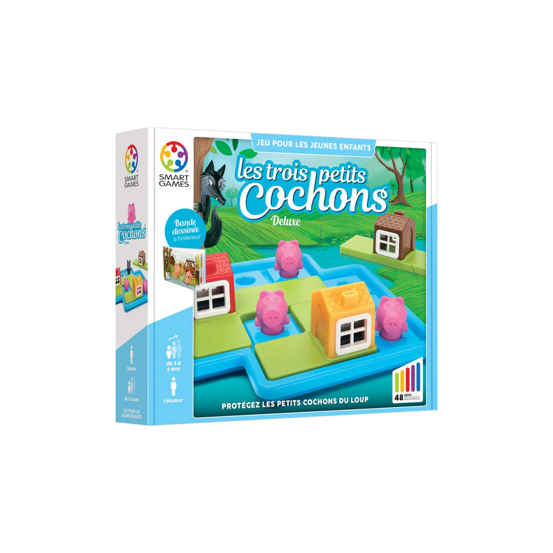 Jeux Smart Games - Les Trois Petits Cochons Deluxe Jeux Smart Games - Les Trois Petits Cochons Deluxe