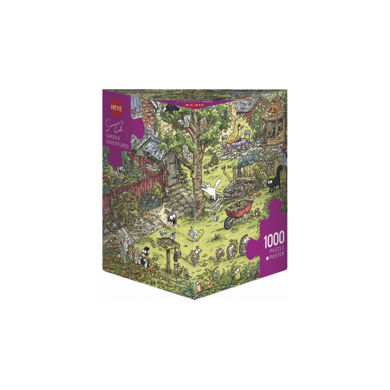 Puzzle - Boite triangulaire - Simon Tofield : Garden Adventures – 1000 Pièces
