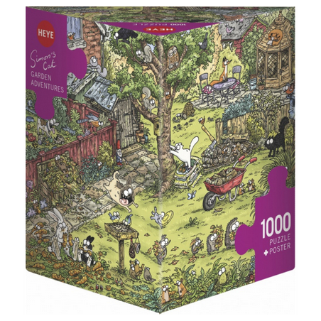 Puzzle - Boite triangulaire - Simon Tofield : Garden Adventures – 1000 Pièces