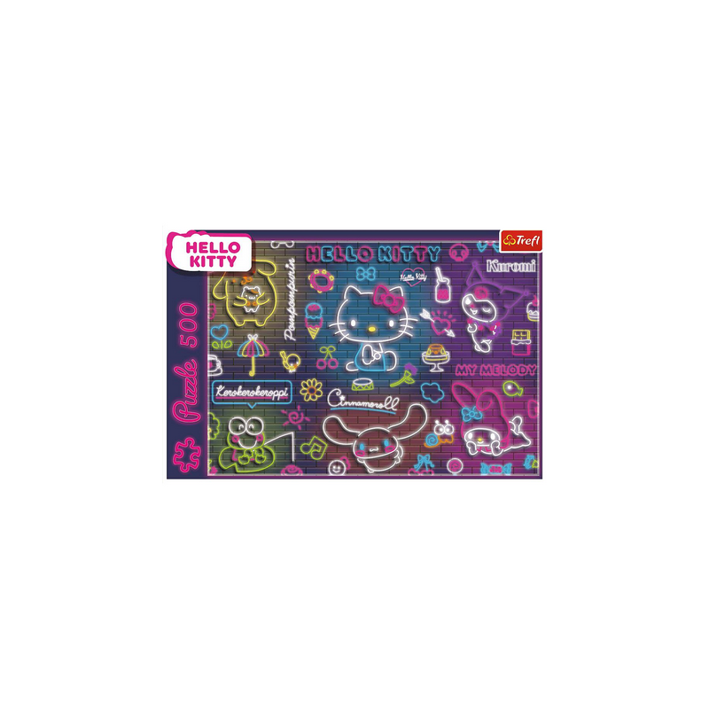 Puzzle Trefl - Hello Kitty and Friends : Néon – 500 pièces