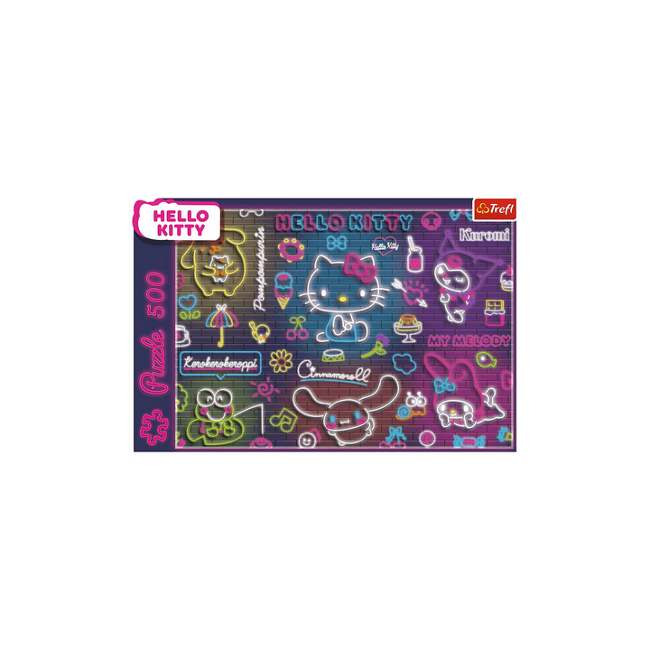 Puzzle Trefl - Hello Kitty and Friends : Néon – 500 pièces