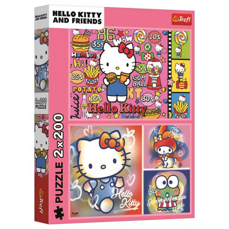 2 Puzzles en 1Trefl - Hello Kitty and Friends – 200 pièces