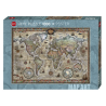 Puzzle Heye - Map Art : Retro World – 1000 Pièces