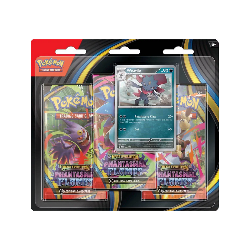 PROCHAINEMENT : Pokémon - Tripack Méga-Évolution : Flammes Fantasmagoriques - Dimoret PROCHAINEMENT : Pokémon - Tripack Méga-Évolution : Flammes Fantasmagoriques - Dimoret