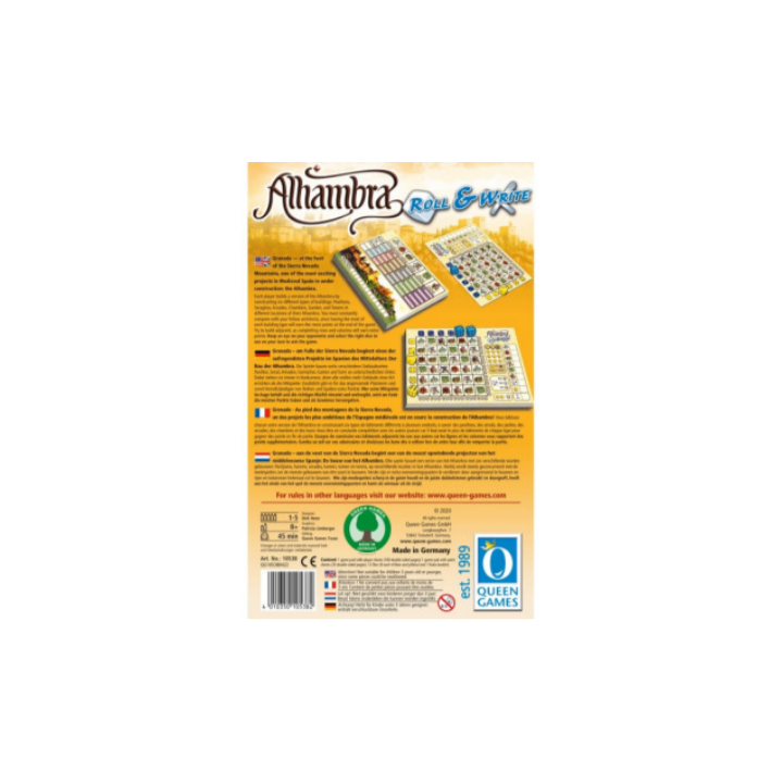 Jeux de société - Alhambra roll & write