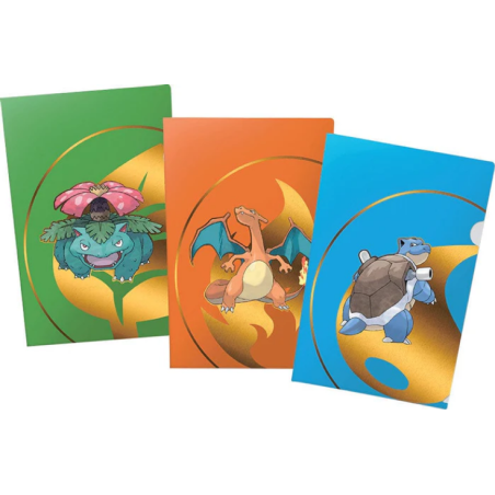 Ultra Pro - Pack de 3 Portfolios de tournoi - Pokémon : Florizarre, Dracaufeu et Tortank