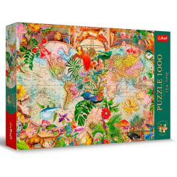 Puzzle Trefl - Tea Time : Carte Du Monde Antique - 1000 Pièces