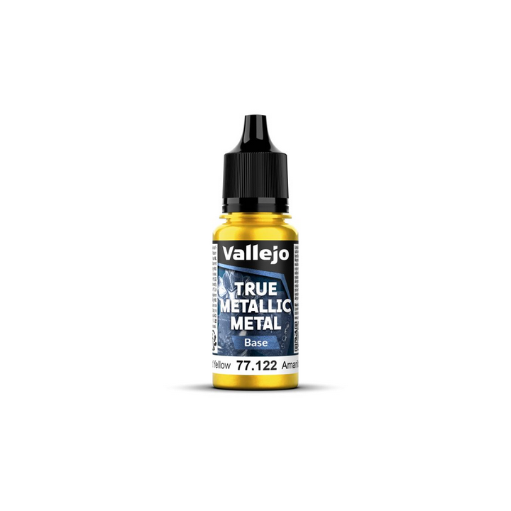 Peinture Vallejo True Metallic Metal - Base : Radiant Yellow - Amarillo Radiante