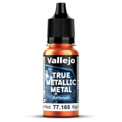 Peinture Vallejo True Metallic Metal - Airbrush : Forged Red - Rojo Forjado