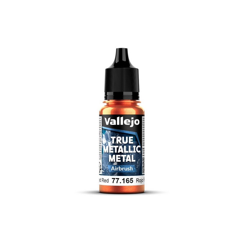 Peinture Vallejo True Metallic Metal - Airbrush : Forged Red - Rojo Forjado