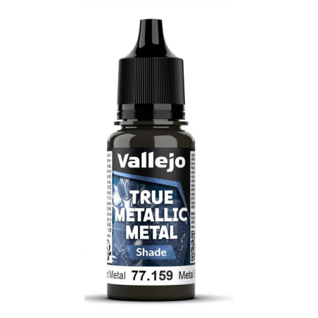 Peinture Vallejo True Metallic Metal - Shade : Aged Metal - Metal Envejecido