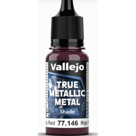 Peinture Vallejo True Metallic Metal - Shade : Ruby Red - Rojo Rubi